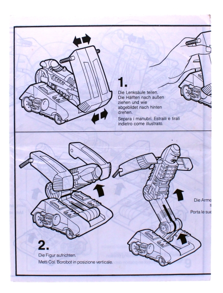 Bravestarr Instructions (Gebrauchsanleitung) "Oberst Borobot (Col. Borobot)" von Mattel